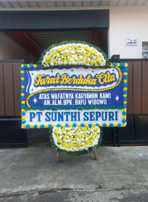 Papan Bunga Duka di Tanjung Mulia Hilir