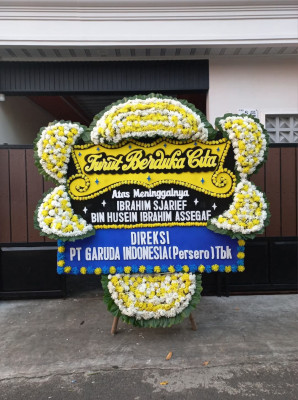 Papan Bunga Duka di Tanjung Mulia Hilir